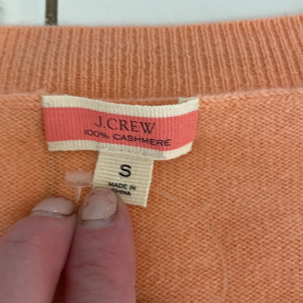 J. Crew Women's Coral Crew Neck Cashmere Sweater - Picture 2 of 5